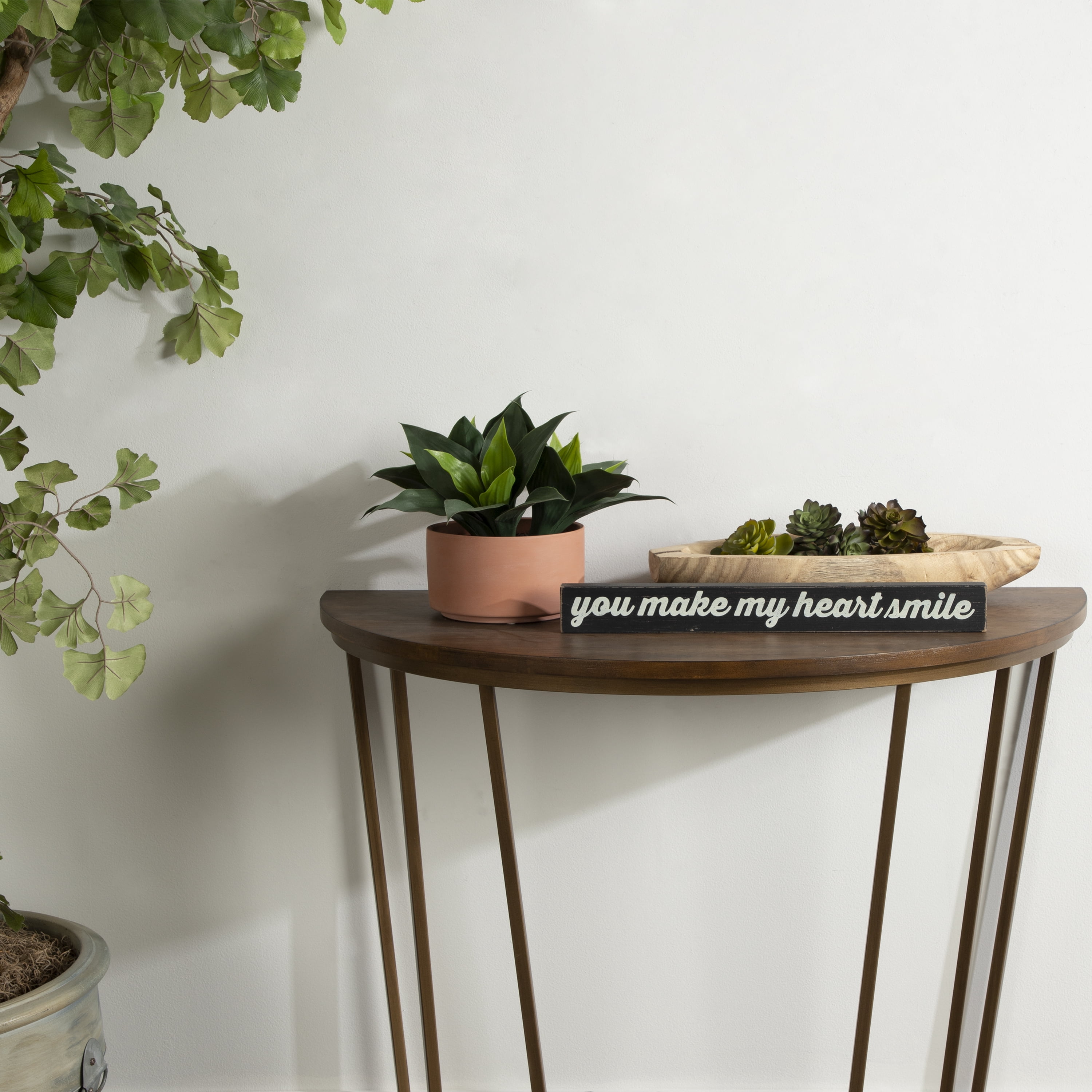 Better Homes & Gardens 9.25" Faux Agave Plant in Orange Terracotta Planter