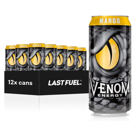 Venom Energy Drink - 16 Fl Oz (12 Pack) - Zero Sugar, 160mg Caffeine