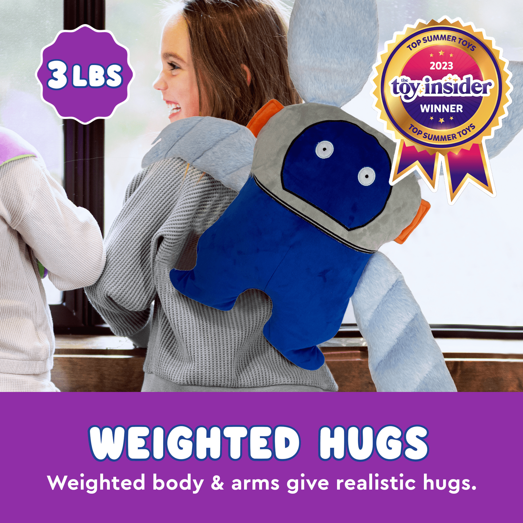 Bumpas Ollo Weighted Plush Toy - Calming, Machine Washable, Realistic Hug - Ages 3 and Up