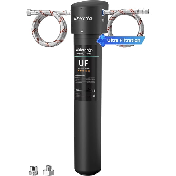 Waterdrop 17UA-UF 0.01 μm Ultra Filtration Under Sink Water Filter System, 3 Years, Reduces Lead, Chlorine, Bad Taste & Odor