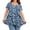 Blue, variant on Sprinmer Womens Tunics Tops for Leggings Short Sleeve Floral Swing Tee Casual Loose Fit Blouse