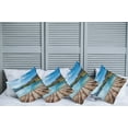 thumbnail image 2 of Ambesonne Nautical Throw Pillow Cover 4 Pack, Lake Forest Mountain, 16", Brown Blue, 2 of 5