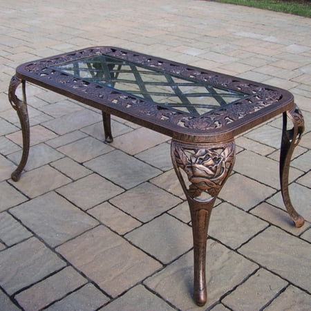 Oakland Living Tea Rose Cast Aluminum Cocktail Table Com Oakland Living Tea Rose Cast Aluminum Cocktail Table