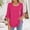 Hot Pink, variant on XMHJSMD Womens Tops Women's Casual 3/4 Sleeve Tops Summer Square Neck T Shirts Ruffle Loose Fit Tunic Blouses(Black,Xxl)