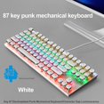 thumbnail image 2 of Punk Keyboard 87 Keys Magnetic Ring Usb Cable Keyboard With Colorful Backlight And Crack Pattern, 2 of 9