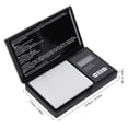 thumbnail image 1 of Báscula De Bolsillo Digital LED Portátil Alta Precisión Acero Inoxidable Joyería Moneda Oro Plata Diamante Báscula Negro Plata Para Joyería Hierbas Medicinales Grano, 1 of 7