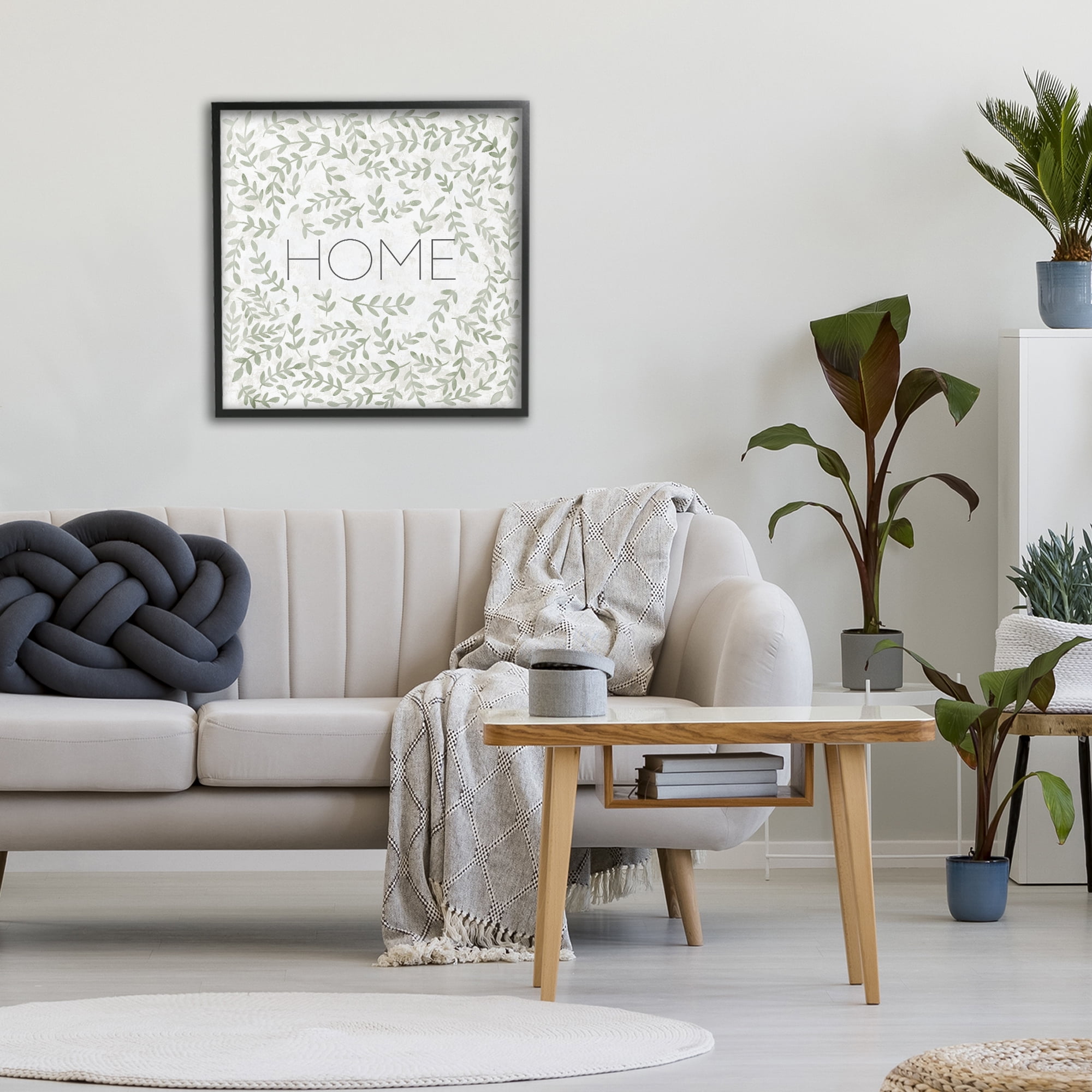 Stupell Industries Curved Ivy Sprigs Greenery Black Framed Giclee Art, design by SD Graphics Studio