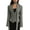 Gray, variant on Women'S Long-Sleeved Suit Jacket, Solid Color V-Neck Scarf Slim Fit with Padded Shoulders Black S