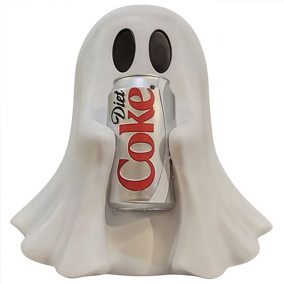 Halloween Cute Ghost Ghost Holding Coke, 5.9 '' Cute Ghost Drink Holder Coke, Spooky Beverage Holder Figurine, Halloween Decorations For Tabletop, Party Decor & Office & Desk Display Hallow