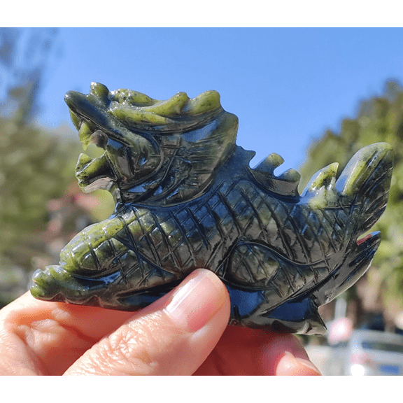 Natural Carved Green Jade Dragon Fengshui Figure Statue Sculpture, Large Hand Carved Jadeite Sculpted Dragon Dragons Loong Statue 4d189