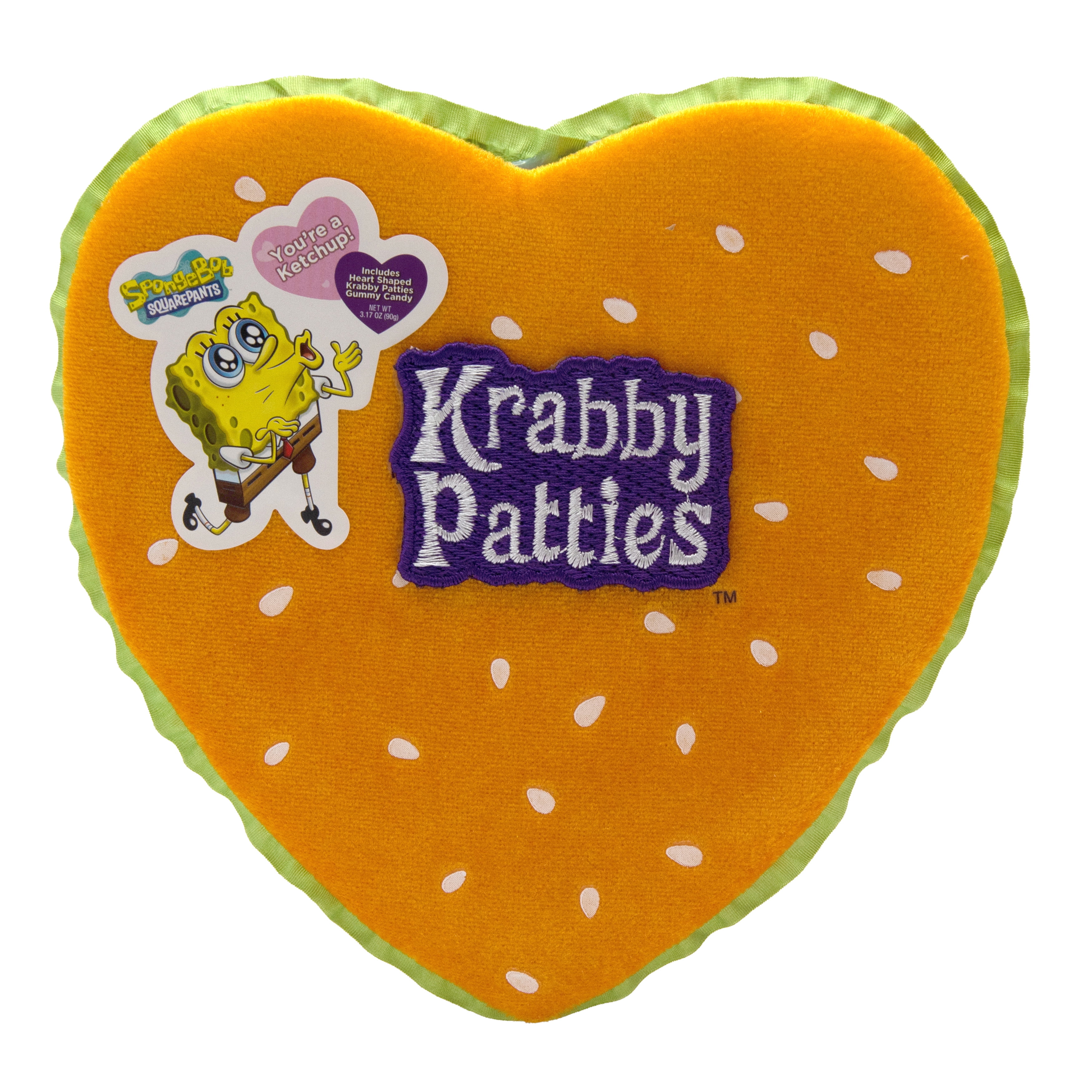Nickelodeon SpongeBob Krabby Patty Gummy Heart Box 3.17oz