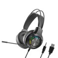 thumbnail image 1 of Casque de Jeu Filaire avec Lumière LED et Microphone à Réduction de Bruit, Compatible avec PS4 PS5 Ordinateurs Portables IPad Ordinateur, 1 of 9