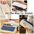 thumbnail image 7 of Canvas Pencil Cases, Pencil Case Big Capacity Pencil Pouch Storage Bag Organizer Navy Blue, 7 of 7
