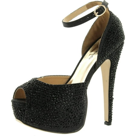 

Eye Candie Womens Juliana-77 Fashion Wedge Sandals Black 7