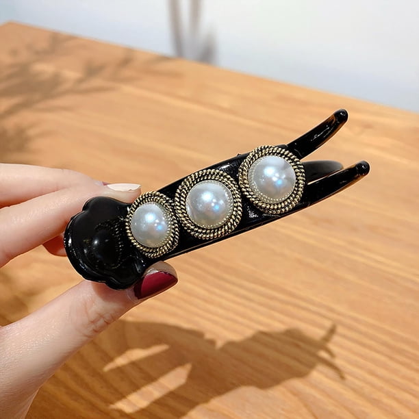 Pinzas para el cabello para mujeres, pinzas para peinar, pinzas para el cabello para niñas, pinzas para el cabello con perlas, pinzas para el cabello, horquillas para el cabello con forma de disco, pi