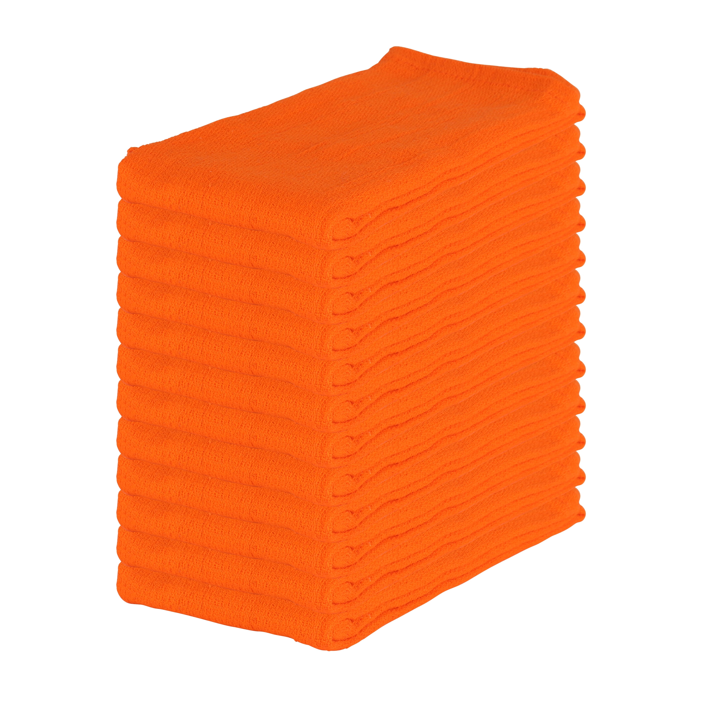 12 Pack of Surgical Huck Towels Orange 16 x 26 Cleaning Cloths