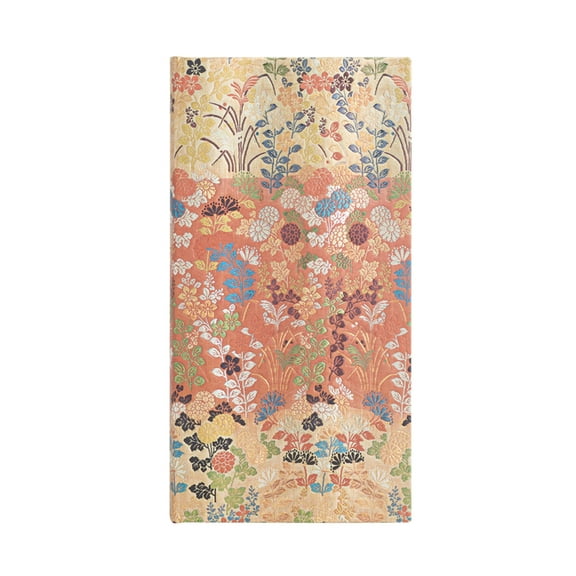 Paperblanks | Kara-ori | Japanese Kimono | Hardcover | Slim | Lined | Elastic Band Closure | 176 Pg | 85 GSM (Diary)