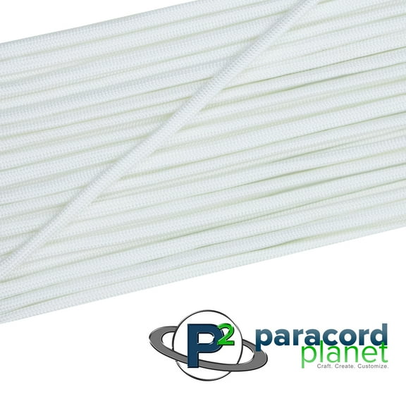 Paracord Planet - White 550 Paracord : High-Quality Made in America Nylon Paracord Rope - 100' Hank
