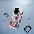 thumbnail image 5 of DistinctInk Tough Case for Apple iPhone 14 PRO (6.1" Screen), Compatible with MagSafe Charging - Valentine's Day American Eskimo Dog Puppy, 5 of 6