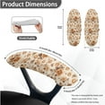 thumbnail image 6 of SCRAWLGOD Rose Leaf Beige 4 Pcs Set Anti-Slip Computer Chair Slipcover with Arm Rest Protector Crease Resistant Rotating Chair Covers Breathable Desk Chair Cover, 6 of 7