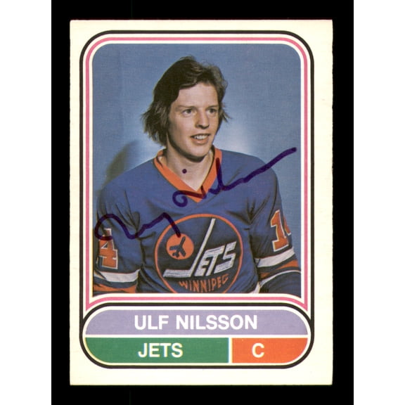 Ulf Nilsson Autographed 1975-76 O-Pee-Chee WHA Card #83 Winnipeg Jets SKU #251818