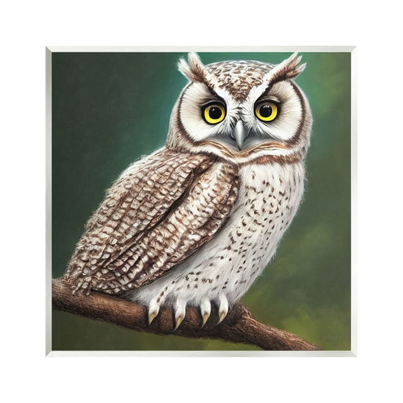 Yellow Eyed Owl Gaze Animals & Insects Painting Unframed Art Print Wall Art
