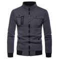 thumbnail image 2 of Gibobby Sudadera hombre Sudadera con Capucha de Forro Polar Anchor para Hombre Sudadera con Capucha para Hombre(Gris oscuro,CH), 2 of 4