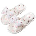 thumbnail image 4 of Spring And Summer Home Slippers Women's Home Use Indoor Cotton Shoes Girl Heart Cute Bow Strawberry Pattern Sandals, 4 of 13