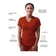 thumbnail image 3 of Conjunto médico deportivo moderno Adar Pro para mujer - Top médico moderno con cuello en V y pantalones médicos tipo jogging para yoga - P9500 - Ocre rojo - L, 3 of 5