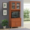 Hodedah Tall Free Standing Kitchen Cherry