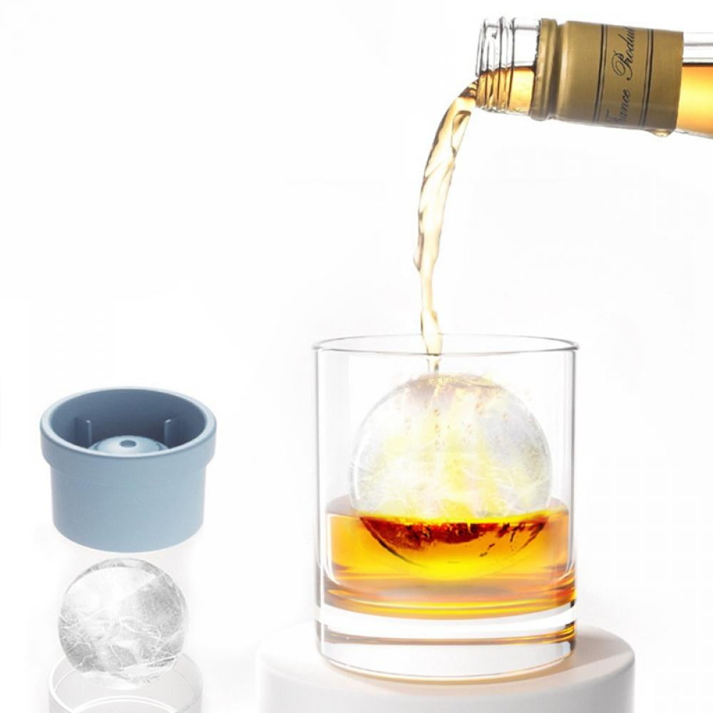 Large Whiskey Ice Ball Maker Silica Gel Round Ice Cubes Mold Ice Box
