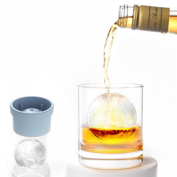 Large Whiskey Ice Ball Maker Silica Gel Round Ice Cubes Mold Ice Box