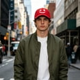 thumbnail image 6 of Colevkie Unisex Embroidered Baseball Cap for Men Women Adjustable Halloween Style Truck Hat Dad Hat(Red), 6 of 6
