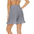 thumbnail image 7 of Spring Saving GaThRRgYP Womens Shorts with Pockets,Women's Summer Casual with Pockets Drawstring Solid Ruffles Short Pants, 7 of 7