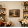 thumbnail image 6 of Vintage Carved Gold Frame Canvas Wall Art 3D Textured Fall Fores Lake Trees Relief Painting Picture Wall Decor Autumn Nature Iandscape Poster Print Artwork for Living Room Bedroom Home Decoration, 6 of 17