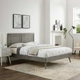 thumbnail image 2 of Platform Bed Frame, Twin Size, Wood, Grey Gray, Modern Contemporary Urban Design, Bedroom Master Guest Suite, 2 of 10