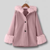 Aayomet Coats For Kids Girls Women's Waterproof Ski Jacket Warm Winter Snow Coat Hooded Raincoat,Pink 2-3 Years