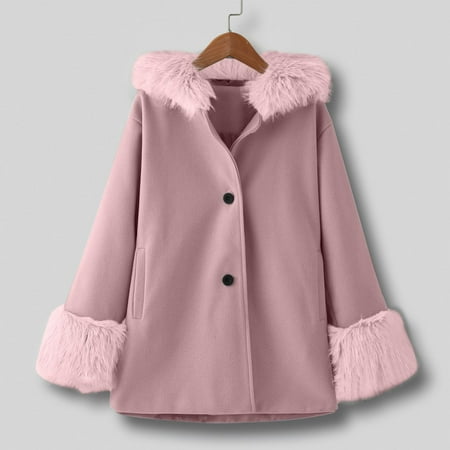 

Cathalem Kids Ski Jacket Girls Toddler Girls Winter Windproof Coat Jacket Kids Warm Fleece Hooded Toddler Girls Fleece Jacket Coat Pink 2-3 Years