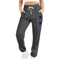 thumbnail image 2 of Wancir Women's Causal Drawstring High Waist Baggy Straight Wide Leg Sweatpants with Pockets, 2 of 5