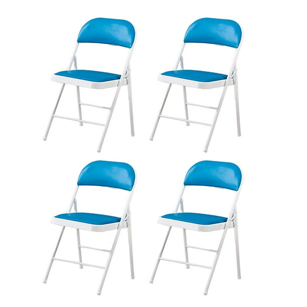 Sillas Plegables Ilios Innova Con Estructura De Metal Acojinada Color Azul Cielo Para Fiesta o Jardín
