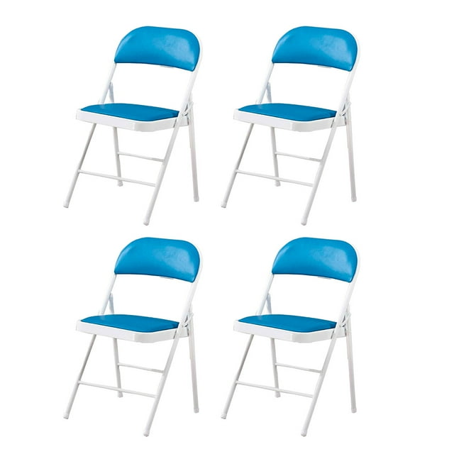 Sillas Plegables Ilios Innova Con Estructura De Metal Acojinada Color Azul Cielo Para Fiesta o Jardín