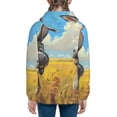 thumbnail image 6 of Pofeuu Funny Countryside Donkey Print Teenage Zipper Hoodie Sweatshirts Hooded Casual Jackets With Pocket For Boys Girls-Medium, 6 of 6