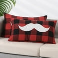 thumbnail image 2 of Unique Bargains Plaid Print Throw Decorative Pillow Covers Farmhouse Pillowcase Pack of 2 Beard 12" x 20", 2 of 6