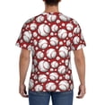thumbnail image 3 of Bixox Men's Cute Baseball Printed Short Sleeve Skinny Athletic T-Shirt, 3 of 6