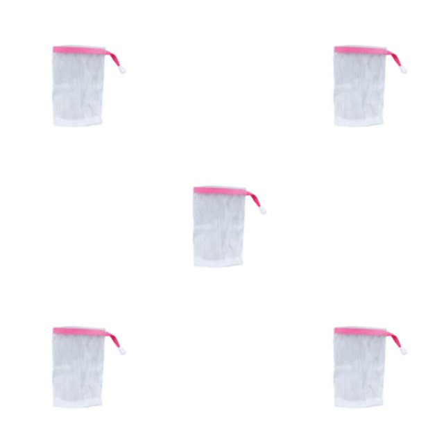 Wosthever Bolsas de jabón Limpiador facial Herramienta de limpieza de baño Bubble Net Body Wash Espuma hecha a mano Bolsa con cordón Type2 NO2