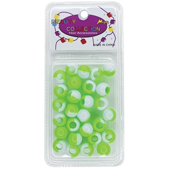 BEAUTY COLLECTION - Regular Round Bead 14mm 2 Tone NEON BLACK #TON2NGRE