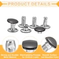 thumbnail image 3 of 120Set Leather Rivets, 8mm Double Cap Rivet Tubular Metal Studs, Black, 3 of 7