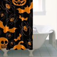 thumbnail image 4 of Halloween Pumpkins Bats Spiders and Skulls Shower Curtain 36"x72" ,Bathroom Decorative Shower Curtains Set with 12 Hooks,Modern Waterproof Washable Shower Curtain, 4 of 6
