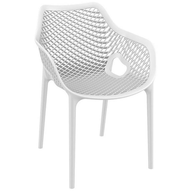 Compamia Air XL Outdoor Patio Dining Arm Chair in White