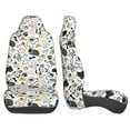 thumbnail image 3 of Honeii Puppy Print Car Seat Covers 2 Pieces, Full Set Universal Seat Covers for Cars, Waterproof Auto Seat Protectors, 3 of 7